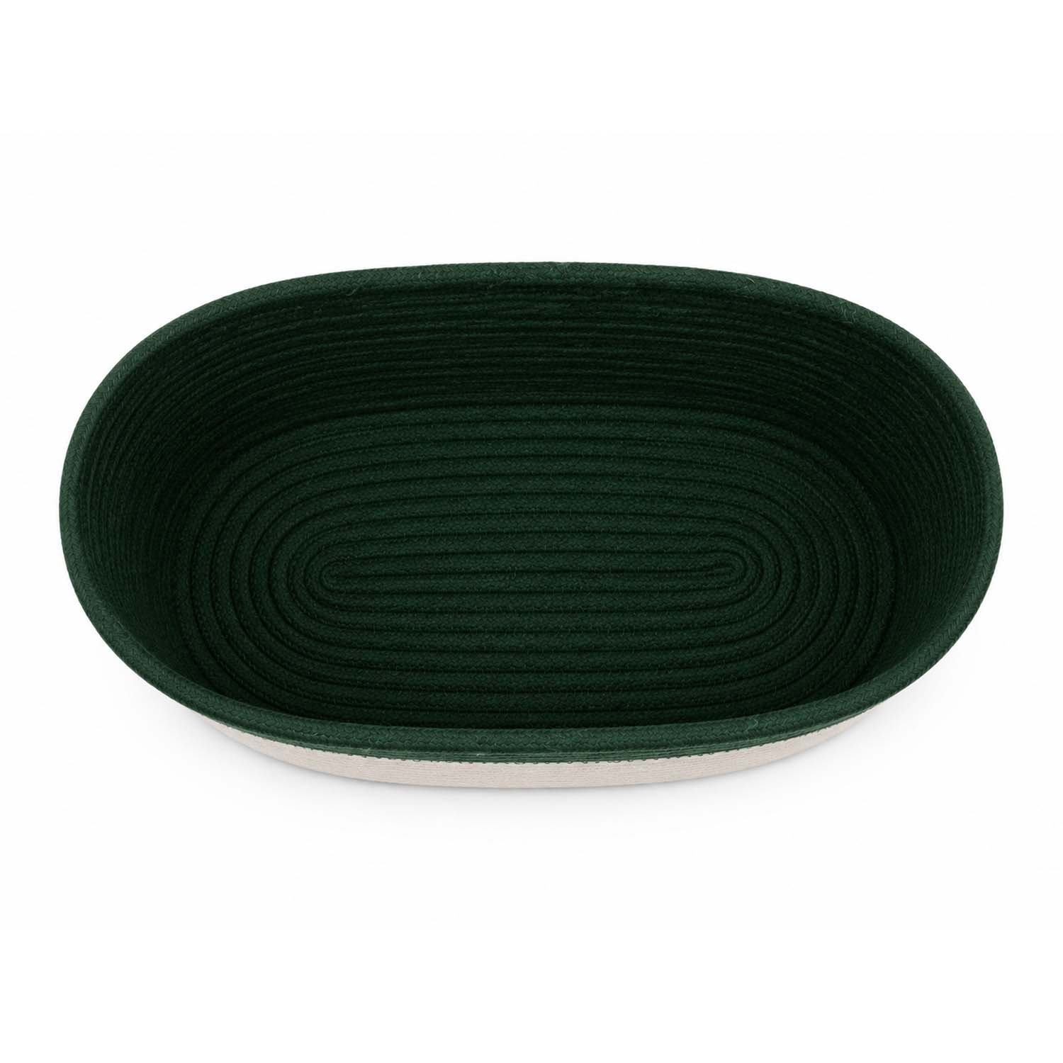 Premium Handmade Cotton Rope Storage Basket for Home & Nursery (Green Rim) - Image 5