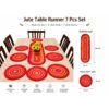 Jute Table Runner Set – 7 Pcs Handmade Dining Table Mat Set thumbnail 2