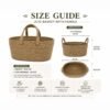 Handmade Jute Basket with Handles – Natural Home Storage & Organizer thumbnail 3