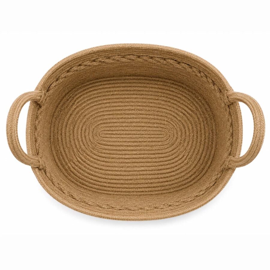 Handmade Jute Basket with Handles – Natural Home Storage & Organizer