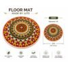 Handmade Jute Floor Mat – 3 Ft Round Decorative Natural Fiber Rug thumbnail 2